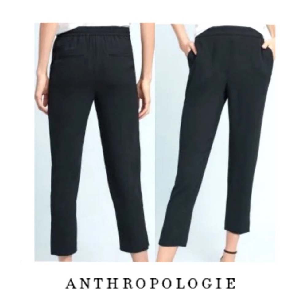 Anthropologie Essential Black Cropped Pants